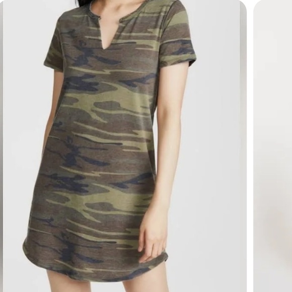 Z Supply Camo Print T-Shirt Dress Size Small - Picture 2 of 9